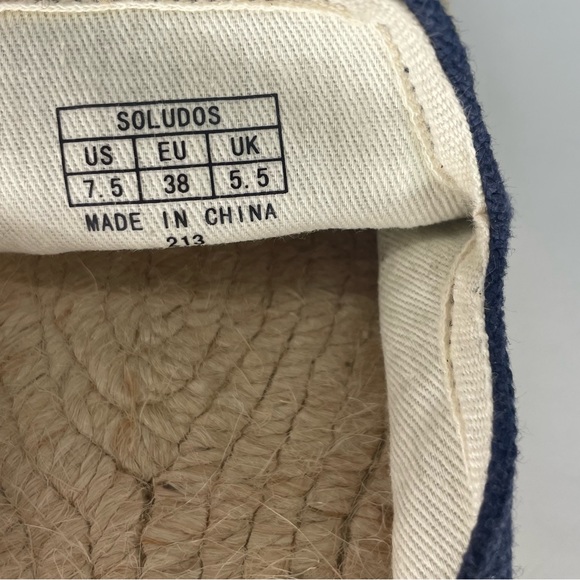 SOLUDOS NEW DAY AND NIGHT ESPADRILLE MULE SNEAKER ESPADRILLES MIDNIGHT CANVAS - Picture 6 of 7